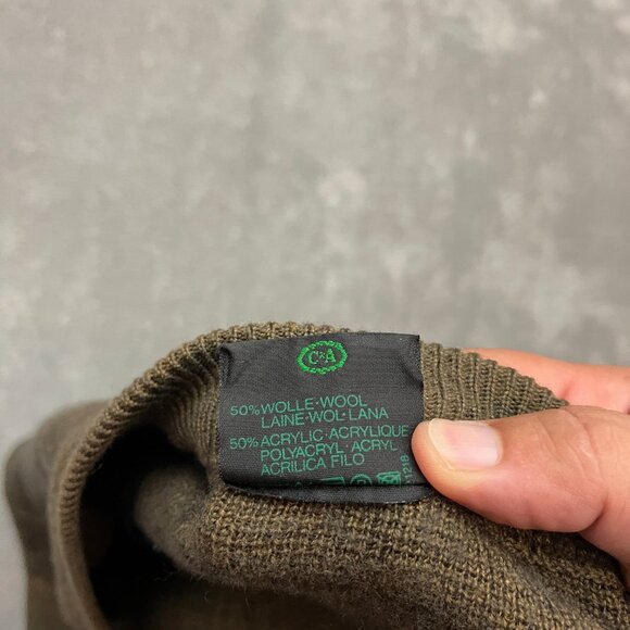 Vintage Westbury Sweater Cardigan Size XL Green Wool Blend Button Up - Picture 8 of 11